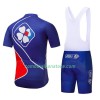 Combinaison Cycliste + Cuissard à Bretelles 2018 FDJ N002
